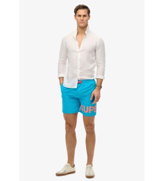 Superdry Niebieski kostium kąpielowy z grafiką