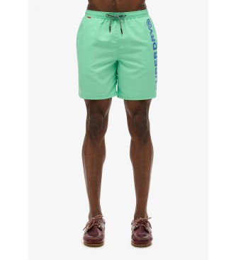 Superdry Badeanzug, 43,2 cm, mit grner Sportgrafik