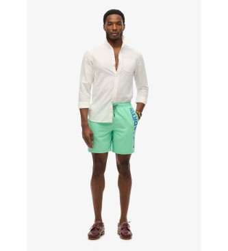 Superdry Badeanzug, 43,2 cm, mit grner Sportgrafik