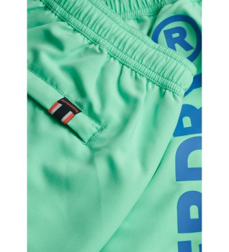 Superdry Badeanzug, 43,2 cm, mit grner Sportgrafik