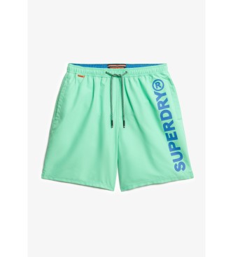 Superdry Badeanzug, 43,2 cm, mit grner Sportgrafik