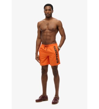 Superdry 43,2 cm plavalni kostum z oranžno športno grafiko