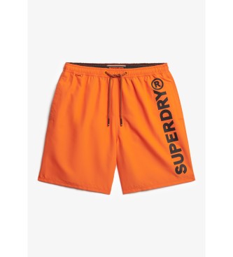 Superdry 43,2 cm plavalni kostum z oranžno športno grafiko