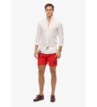 Superdry Kostium kąpielowy 43,2 cm z czerwonym logo żeglarskim