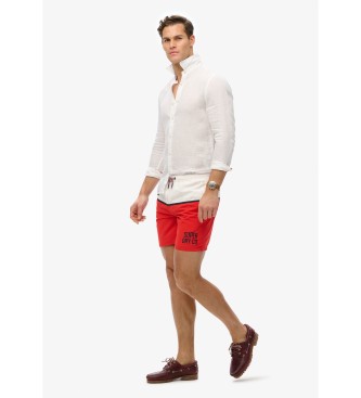 Superdry Kostium kąpielowy 43,2 cm z czerwonym logo żeglarskim
