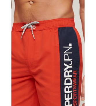 Superdry Red sports swimming costume