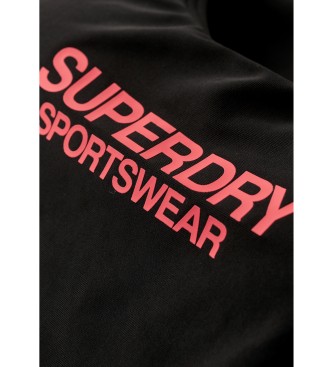 Superdry Stretch zwempak met diepe rug zwart