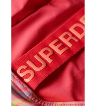 Superdry Bedruckter Badeanzug mit mehrfarbigem tiefem Rckenausschnitt