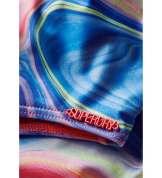 Superdry Costume intero stampato multicolore con schiena profonda