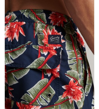 Superdry Hawajski strój kąpielowy wykonany z materiału morskiego pochodzącego z recyklingu