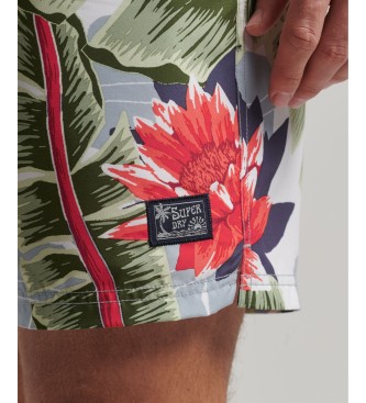 Superdry Hawajski strój kąpielowy wykonany z wielokolorowego materiału pochodzącego z recyklingu.