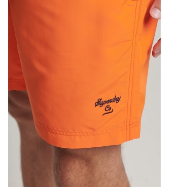 Superdry Polo Badeanzug aus recyceltem Material orange