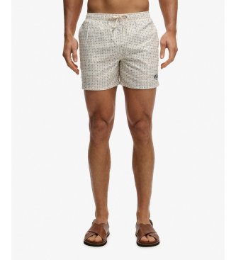 Superdry Premium Printed 15 hvid badedragt
