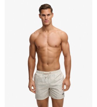 Superdry Premium Printed 15 hvid badedragt