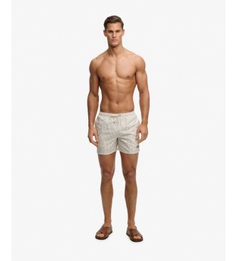 Superdry Premium Printed 15 hvid badedragt