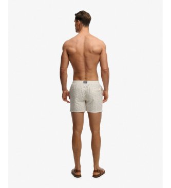 Superdry Premium Printed 15 hvid badedragt