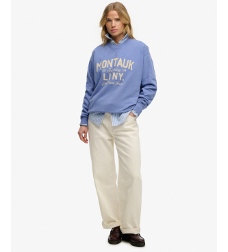 Superdry Beach Club Los sweatshirt blauw