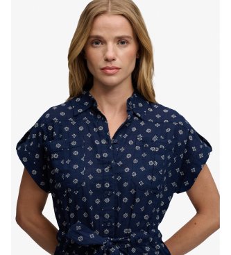 Superdry Utility Playsuit mit Gürtel navy