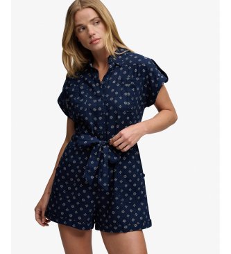 Superdry Utility Playsuit mit Gürtel navy