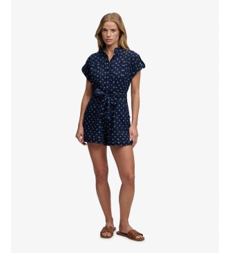 Superdry Utility Playsuit mit Gürtel navy