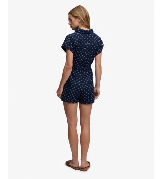 Superdry Utility Playsuit mit Gürtel navy