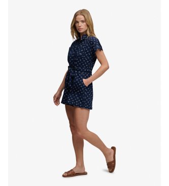 Superdry Utility Playsuit mit Gürtel navy