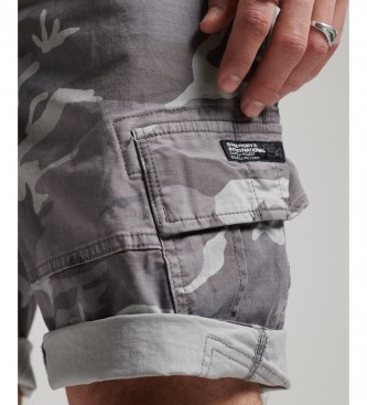 Superdry Vojaške bermuda hlače Osnovna siva