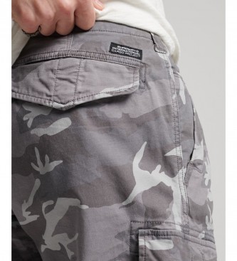 Superdry Vojaške bermuda hlače Osnovna siva
