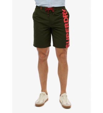 Superdry Klassisk grn badedragt