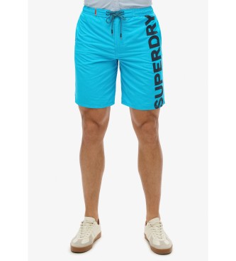 Superdry Maillot de bain bleu classique