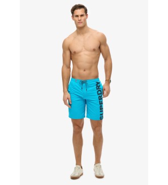 Superdry Maillot de bain bleu classique