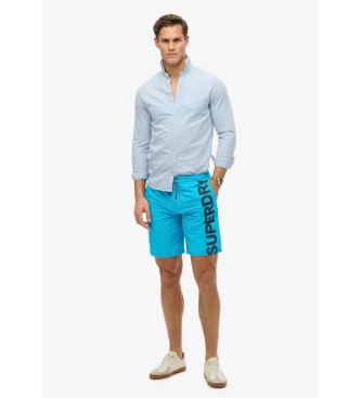 Superdry Maillot de bain bleu classique