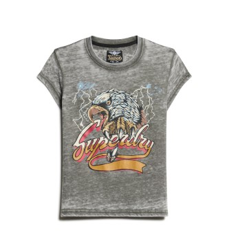 Superdry Biker Rock majica sive barve