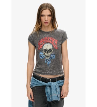 Superdry Camiseta Motera Rock gris