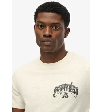Superdry Biker Rock Relaxed beige T-shirt