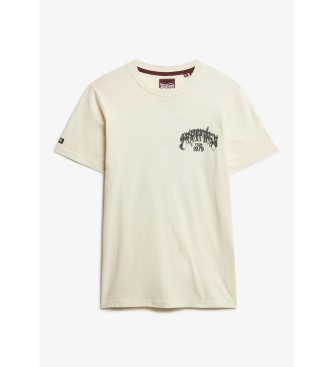Superdry Biker Rock Relaxed beige T-shirt