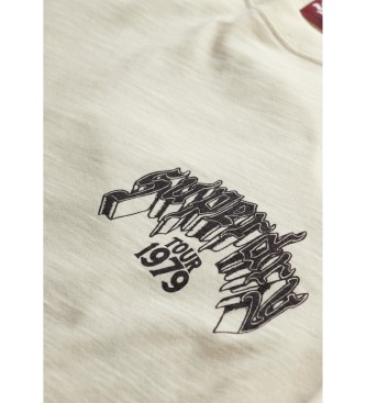Superdry Biker Rock Relaxed beige T-shirt