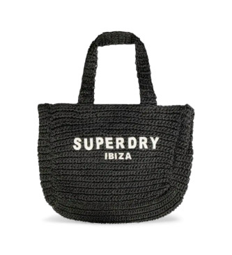 Superdry City raffia tygväska svart