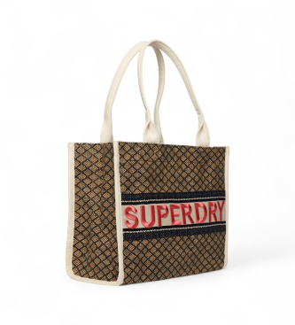 Superdry Luxe bruine tote bag