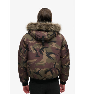 Superdry Casaco bomber de camuflagem Everest Faux Fur 