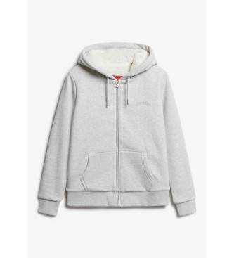 Superdry Borg gevoerde capuchon grijs