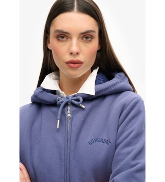 Superdry Fioletowa bluza z podszewką Borg Ziphood