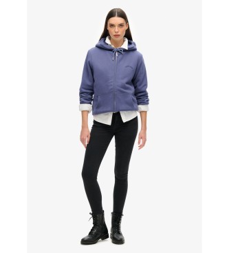 Superdry Fioletowa bluza z podszewką Borg Ziphood