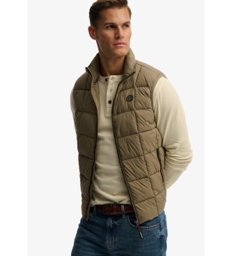 Superdry Gilet trapuntato Fuji marrone