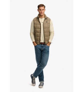 Superdry Gilet trapuntato Fuji marrone