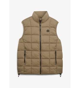Superdry Gilet trapuntato Fuji marrone