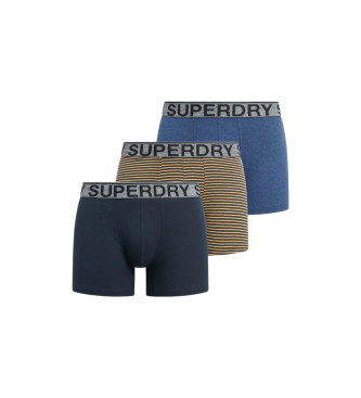 Superdry Pack of three multicoloured organic cotton boxer shorts