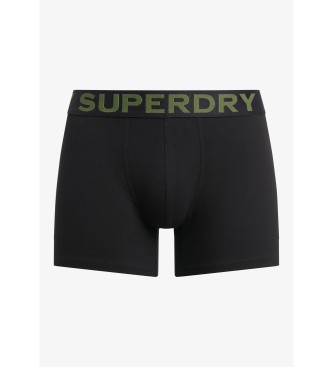 Superdry Set 3 Bxers Lisos negro, verde, gris