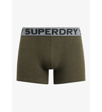 Superdry Set 3 Bxers Lisos negro, verde, gris