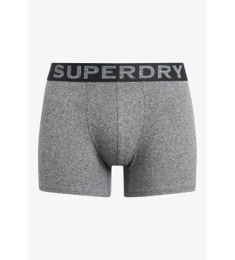 Superdry Set 3 Bxers Lisos negro, verde, gris